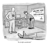 "Sir, he left a suicide deck." - New Yorker Cartoon Premium Giclee Print by Paul Noth