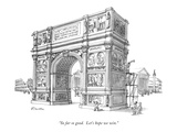 "So far so good.  Let's hope we win." - New Yorker Cartoon Premium Giclee Print by Boris Drucker