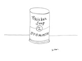 A soup can label reads: 'Chicken Soup for the stomach.' - New Yorker Cartoon Premium Giclee Print by Michael Shaw