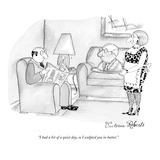 "I had a bit of a quiet day so I sculpted you in butter." - New Yorker Cartoon Premium Giclee Print by Victoria Roberts