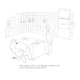 "Recognition at last! The Museum of Modern Art wants to give me a one-man …" - New Yorker Cartoon Premium Giclee Print by Unknown Alain