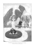 A young poet, sponsored by the Guggenheim Foundation, sits down in France … - New Yorker Cartoon Premium Giclee Print by Rea Irvin