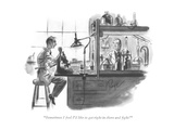 "Sometimes I feel I'd like to get right in there and fight!" - New Yorker Cartoon Premium Giclee Print by John Ruge