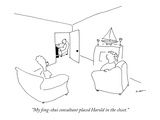 "My feng-shui consultant placed Harold in the closet." - New Yorker Cartoon Premium Giclee Print by Michael Shaw