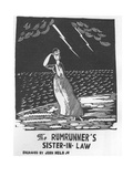 Woman stand by the sea during lightning storm. - New Yorker Cartoon Premium Giclee Print by Jr., John Held