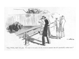 "See, Willie, that's the gnu. He used to be used a lot in crossword puzzle…" - New Yorker Cartoon Premium Giclee Print by Helen E. Hokinson