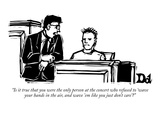 "Is it true that you were the only person at the concert who refused to 'w…" - New Yorker Cartoon Premium Giclee Print by Drew Dernavich