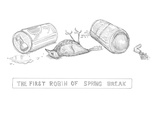 Drunk robin. - New Yorker Cartoon Premium Giclee Print by Paul Noth