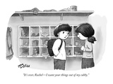 "It's over, Rachel—I want your things out of my cubby." - New Yorker Cartoon Premium Giclee Print by Harry Bliss