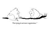 "I'm trying to eat more vegetarians." - New Yorker Cartoon Premium Giclee Print by Michael Shaw