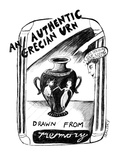 An Authentic Grecian Urn-drawn from memory - New Yorker Cartoon Premium Giclee Print by Stephanie Skalisky