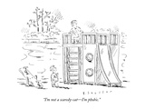 "I'm not a scaredy-cat—I'm phobic." - New Yorker Cartoon Premium Giclee Print by Barbara Smaller