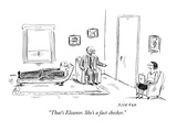 "That's Eleanor. She's a fact checker." - New Yorker Cartoon Premium Giclee Print by David Sipress