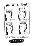This is a Test, Which One Is Not A Classical Order - New Yorker Cartoon Premium Giclee Print by Stephanie Skalisky