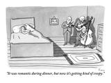 "It was romantic during dinner, but now it's getting kind of creepy." - New Yorker Cartoon Premium Giclee Print by Zachary Kanin