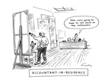 Man sitting at desk in art studio to artist. - New Yorker Cartoon Premium Giclee Print by Mike Twohy