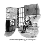 "And now a word for those of you with oily skin." - New Yorker Cartoon Reproduction procédé giclée Premium par Boris Drucker