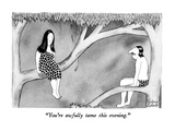 "You're awfully tame this evening." - New Yorker Cartoon Premium Giclee Print by Victoria Roberts