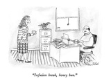 "Infusion break, honey bun." - New Yorker Cartoon Premium Giclee Print by Victoria Roberts