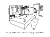 "I'm sorry, but Mr. Berrell is in Port St. Lucie trying out for the Mets." - New Yorker Cartoon Reproduction procédé giclée Premium par Joseph Farris