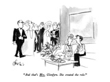 "And that's Mrs. Glenfyrn.  She created the role." - New Yorker Cartoon Premium Giclee Print by Edward Frascino