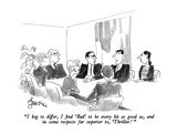 "I beg to differ, I find 'Bad' to be every bit as good as, and in some res…" - New Yorker Cartoon Premium Giclee Print by Edward Frascino
