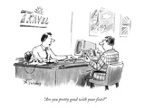 "Are you pretty good with your fists" - New Yorker Cartoon Premium Giclee Print by Mike Twohy