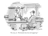 "I'm sorry, sir.  The hotcakes have been all snapped up." - New Yorker Cartoon Premium Giclee Print by Mike Twohy