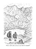 "From a man's point of view, do you think it's beautiful" - New Yorker Cartoon Premium Giclee Print by Edward Koren