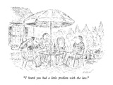 "I heard you had a little problem with the law." - New Yorker Cartoon Premium Giclee Print by Edward Koren