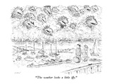 "The weather looks a little iffy." - New Yorker Cartoon Premium Giclee Print by Edward Koren