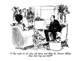 "I like walks in the rain, old barns, and Edna St. Vincent Millay.  Does t…" - New Yorker Cartoon Premium Giclee Print by Robert Weber