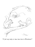 "I feel very lucky to have been born in Westchester." - New Yorker Cartoon Premium Giclee Print by Charles Sauers