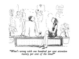 "What's wrong with one hundred per cent attention twenty per cent of the t…" - New Yorker Cartoon Premium Giclee Print by Richard Cline