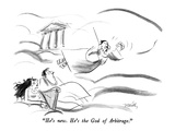 "He's new.  He's the God of Arbitrage." - New Yorker Cartoon Premium Giclee Print by Donald Reilly