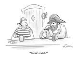 "Social crutch." - New Yorker Cartoon Premium Giclee Print by Mike Twohy