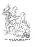 "May I say, sir, the staff and I just knew you'd see through that Beaujola…" - New Yorker Cartoon Premium Giclee Print by Gahan Wilson