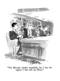 "The Mercedes handles beautifully, but I miss the rapport I had with my Ch…" - New Yorker Cartoon Premium Giclee Print by Edward Frascino
