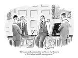 "We're too well connected for jail time, but I worry a little about middle…" - New Yorker Cartoon Premium Giclee Print by Mike Twohy