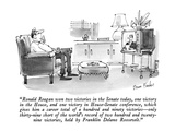 "Ronald Reagan won two victories in the Senate today, one victory in the H…" - New Yorker Cartoon Premium Giclee Print by Dana Fradon