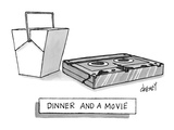 Dinner and a Movie - New Yorker Cartoon Premium Giclee Print by Tom Cheney