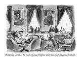 "Kellanay seems to be making real progress with his split-fingered fastbal…" - New Yorker Cartoon Premium Giclee Print by Lee Lorenz