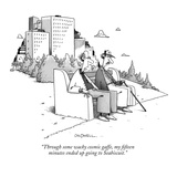 "Through some wacky cosmic gaffe, my fifteen minutes ended up going to Sea…" - New Yorker Cartoon Premium Giclee Print by John Caldwell