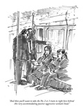 "And then you'll want to take the No. 2 or 3 train to right here behind th…" - New Yorker Cartoon Premium Giclee Print by Michael Crawford