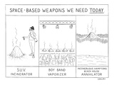 Space-Based Weapons We Need Today - New Yorker Cartoon Premium Giclee Print by Alex Gregory
