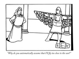 "Why do you automatically assume that I'll fly too close to the sun" - New Yorker Cartoon Premium Giclee Print by Bruce Eric Kaplan