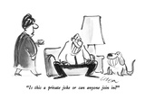 "Is this a private joke or can anyone join in" - New Yorker Cartoon Premium Giclee Print by Lee Lorenz