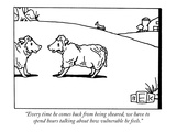 "Every time he comes back from being sheared, we have to spend hours talki…" - New Yorker Cartoon Premium Giclee Print by Bruce Eric Kaplan