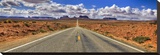 Highway to Monument Valley AZ Stretched Canvas Print by Richard Desmarais