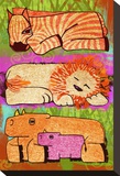 Zoo Animals II Stretched Canvas Print by Penny Keenan